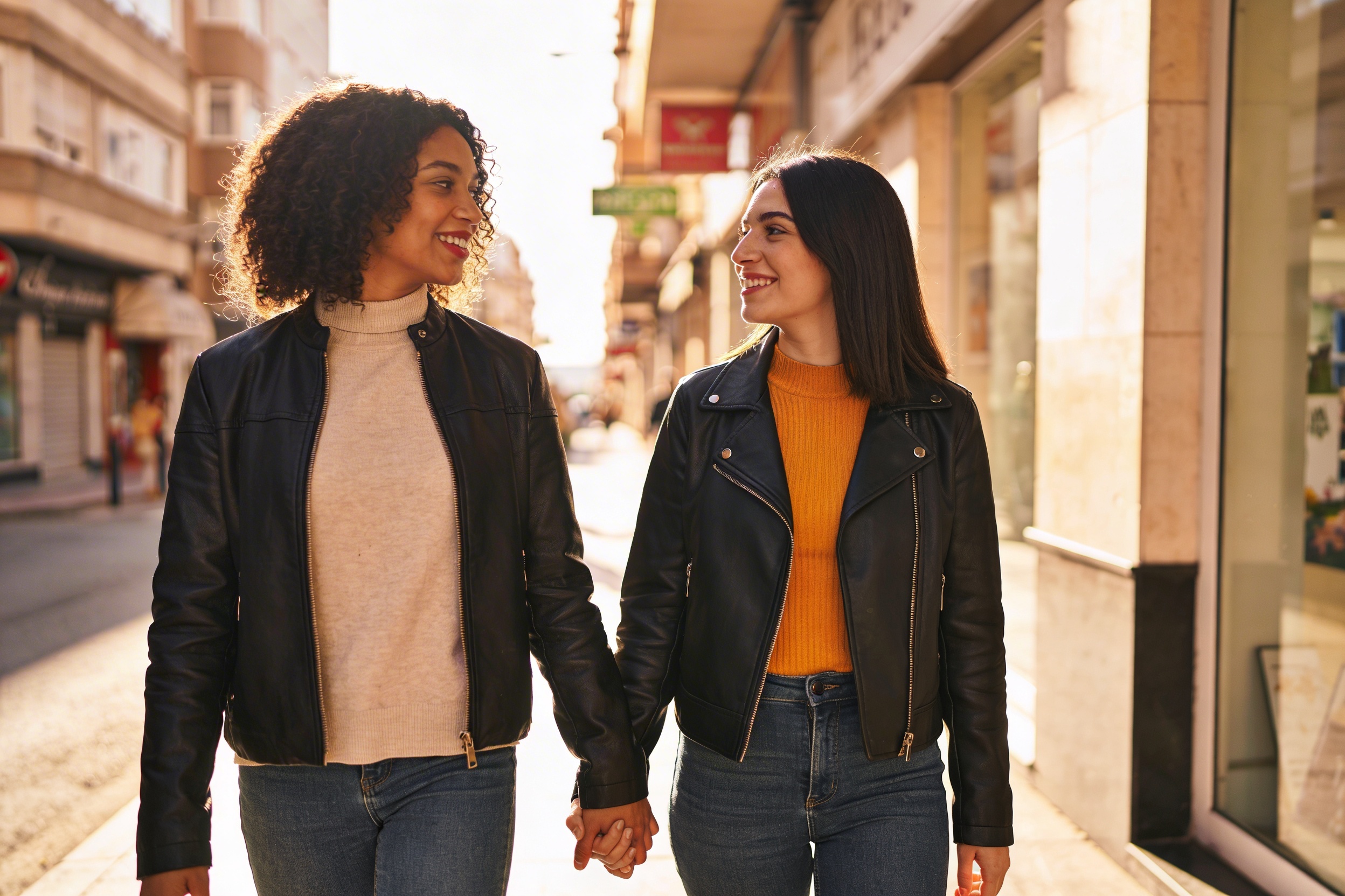 Two women connecting